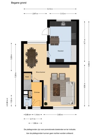 Floorplan - Reesstraat 14, 4921 TK Made